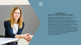 Testimonial von Dr. Isabell Osann, Associate Consultant Testimonial von Dr. Isabell Osann, Associate Consultant